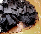 Gold Silk Chiffon Elegant Lolita Skirt/Petticoat Ready Made