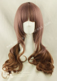 65cm Rosy Brown Saddle Brown Curls Lolita Wig