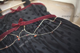 Gothic Mesh Lace Trim Dots Lolita JSK with Bows
