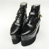 Sweet Black Lolita Heels Shoes with Platform