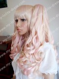 Blonde Pink Curly Shoulder Long Wig - In stock