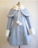 Princess Faith Elegant Lolita Long Coat with Detachable Cape