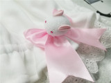 Polar Fleece Winter Lolita Bloomer With Pocket White Bloomer + Pink Bunny Bows 60cm - In STOCK