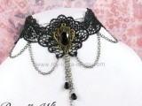 Gothic Black Hell Light Lace Lolita Necklace