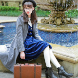 Rose Humanoid~ Vintage Wool Coat With Cape -Ready Made Gray Size XL - In Stock