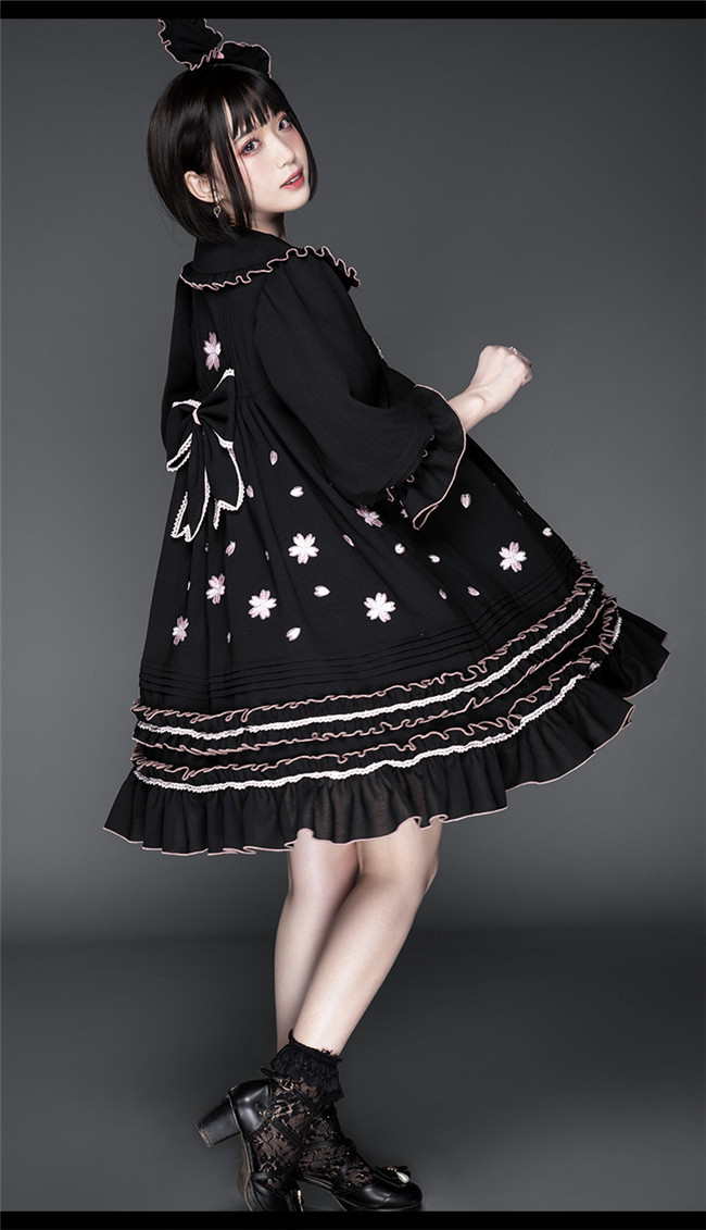 YUPBRO Lolita ~Cherry Blossoms Embroidery Lolita OP/JSK