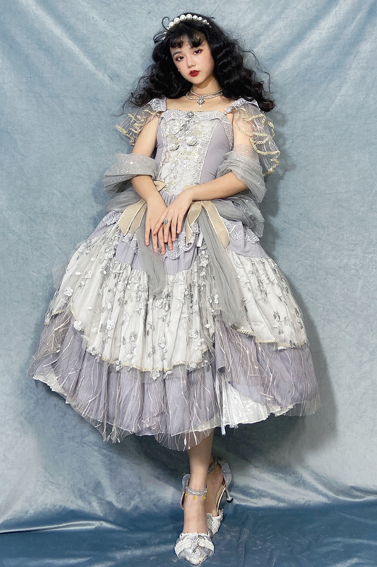 LingXi Lolita ~Moonwaves Classic Vintage Lolita JSK -Pre-order