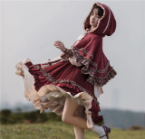 With PUJI ~Little Red Riding Hood Lolita OP/Cape