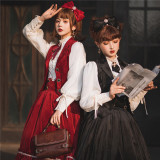 Rose Humanoid~ Velvet Vintage High Waist Lolita Vest/Skirt -Pre-order