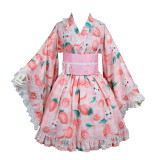 Diamond Honey ~Cherry Strawberry~ 2020 Lolita Top+Skirt Yukata Set