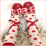 Sheep Puff~ Polka Dot Cute All-match Japanese Lolita Cotton Socks