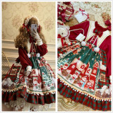 Christmas Snowman House Babydoll Style Lolita OP - In Stock