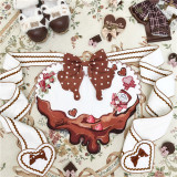 Chocolate Sweetheart Embroidered Apron -In Stock