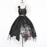 Silent Redemption Gothic Lolita Skirt + Vest + Blouse Set
