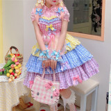 Diamond Honey ~ Rainbow Bubble Sweet Lolita JSK -Pre-order