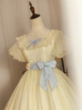 The Runaway Princess Vintage Lolita OP Short Version - Yellow XL In Stock