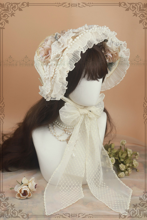 Ling Xi Lolita ~Camellia Luxury Lolita Bonnet -Pre-order