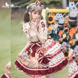 Honey Machine ~Little Red Riding Hood * Delicious Cherry Lolita Skirt/Cape -Pre-order