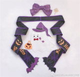 Apron + Embroidery Waist Belt + Large Bow Clip + Pearl Clip