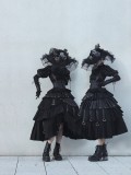 Black Fog's beloved Lolita Salopette + Blouse Set -Ready Made