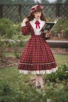 Miss Point Rose Humanoid 3.0 Stripe Vintage Lolita OP -Pre-order