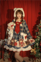 Tommy Bear ~Christmas Bear Sweet Lolita OP -Pre-order