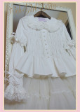 Cecelia Removable Sleeves Plus Size Vintage Doll Blouse White Size L - In Stock