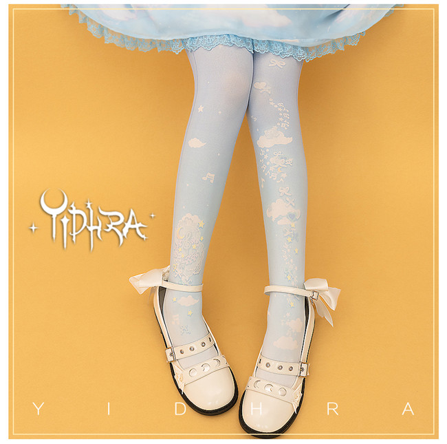 white cloud Lolita Tights 