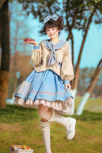 Withpuji ~Sunny Weather Sweet Lolita Top + Skirt Set