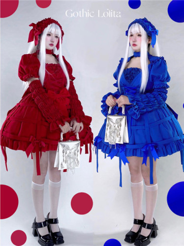 Diamond Honey ~Red and Blue Gemini Lolita OP -Pre-order