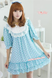 Cute Doll Chiffon Lolita Dress Skyblue M In Stock