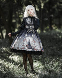 Black Fairy Tale Vintage Lolita JSK/Blouse