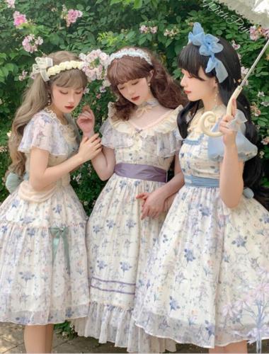 Withpuji ~Letter and Poem · Flowers Wall In Summer Lolita OP -Pre-order