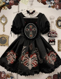 LeMiroir ~ Skeletal Remains Embroidery Lolita OP/JSK/Skirt -Pre-order
