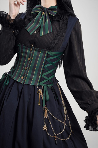 Miss Point ~The Pointe Estate Stripe Lolita Vest + Skirt Set- My Lolita  Dress