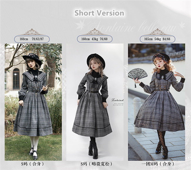 Zeeye Gingham Fake Two Pieces Lolita Op One Piece Lolita Dress My Lolita Dress