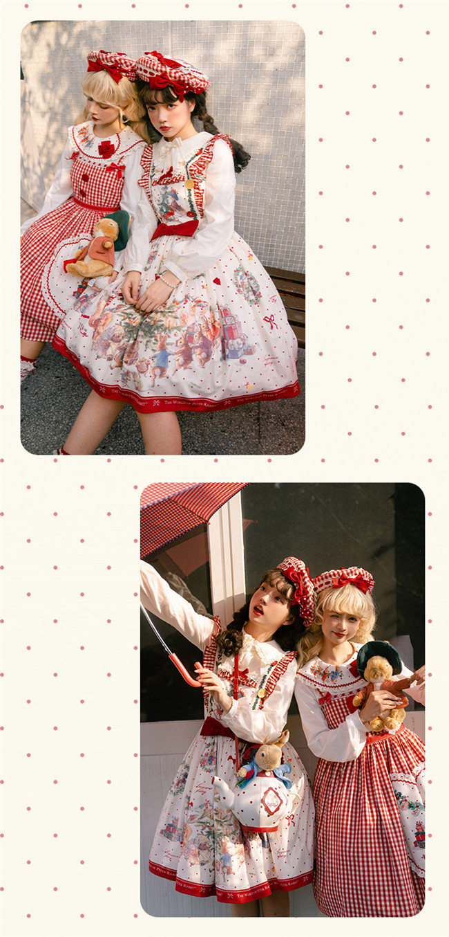 Peter Rabbit Ruffles Shoulder Straps Lolita JSK ,One Piece