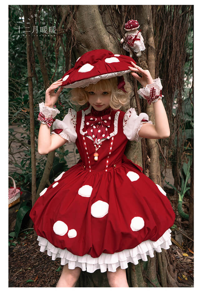 mushroom dress Secret of Life Mushroom Dress with Sleeves – iHeartRaves main image 1
