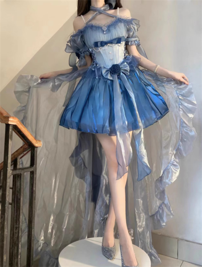 Blue Flower Wedding Dress Classic Lolita Dress- My Lolita Dress