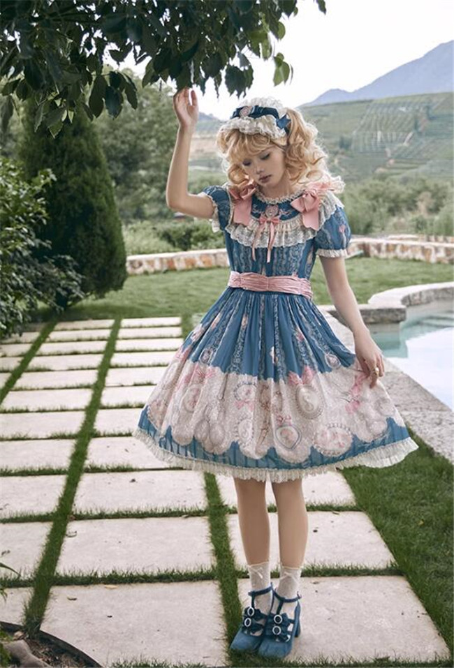 US$ 75.99 - Alice Girl -Magic Sakura- Sweet Lolita OP Dress Full Set -  m.