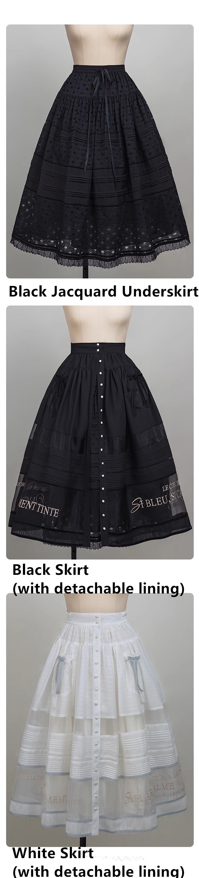 Lolita Sailor Skirt – Off White main image 0