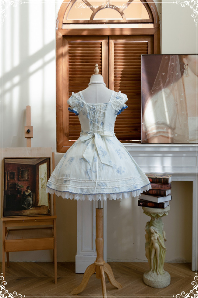 Rose Waltz by Aurora Borealis Front Open Lolita OP- Ready Mader