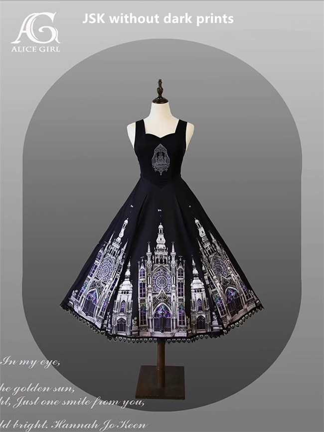 Alice Girl Cross Church Print Lolita Dress- My Lolita Dress