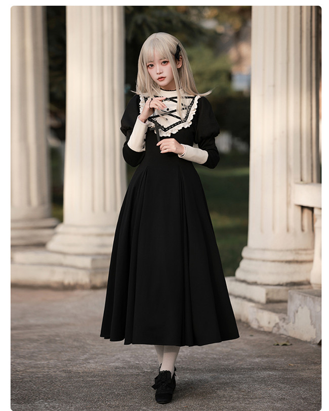 Withpuji A Letter from Afar Classic Lolita Dress one Piece -My Lolita Dress