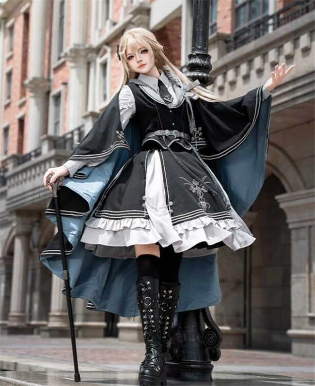 Military Lolita Dress & Cape