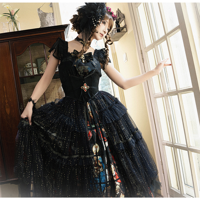 Surfacespell ~Rosary In The illusional Library~ Stained Glass Lolita JSK