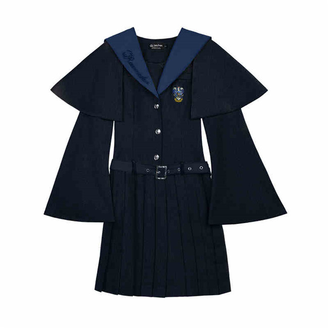 Kyouko & Harry Potter Co-signed Sailor Collar Dress with Detachable Cape Harry Potter Cloak