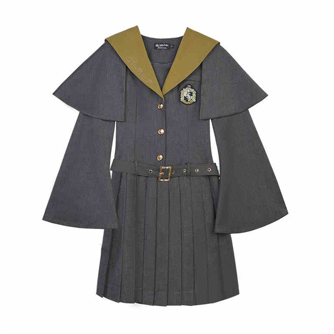 Kyouko & Harry Potter Co-signed Sailor Collar Dress with Detachable Cape Harry Potter Cloak