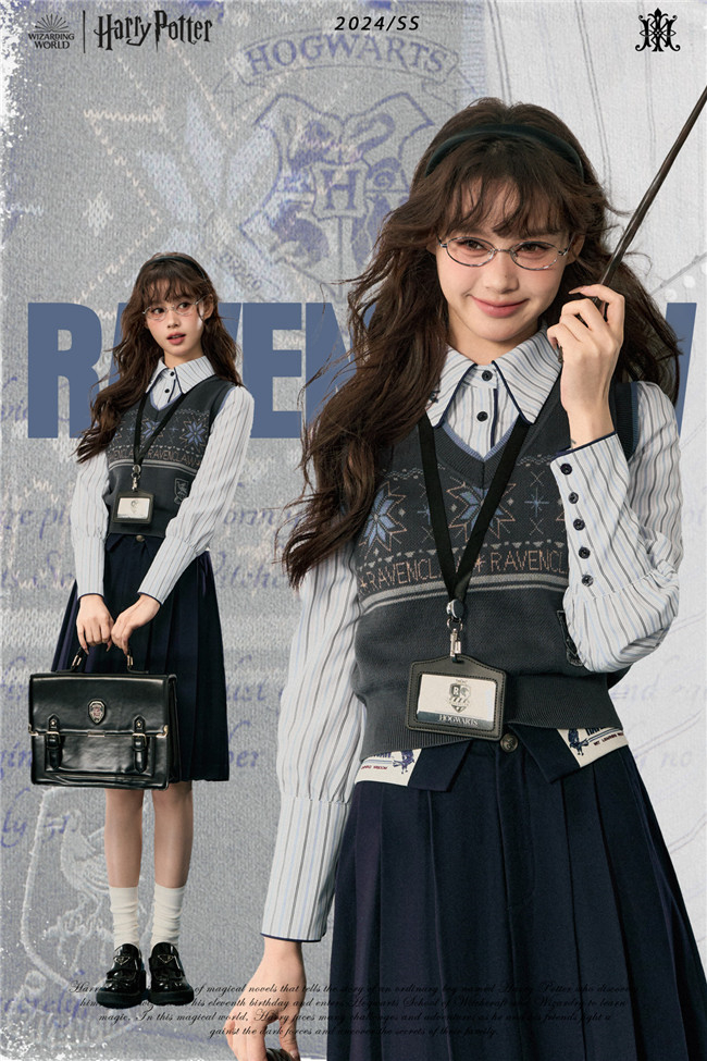 Kyouko & Harry Potter Collaborated Jacquard Knitted Vest Harry Potter Clothes