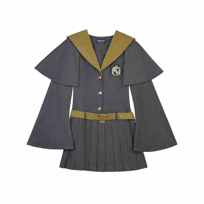 Kyouko & Harry Potter Co-signed Sailor Collar Dress with Detachable Cape Harry Potter Dress